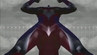 Ultraman Tiga op, tapi bayangan cermin