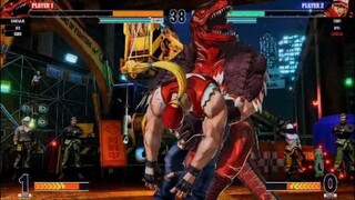 KOF15　世界１位ダイナソー　投げの持っていき方が上手すぎる