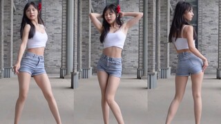 [Layar vertikal lebih dekat] Jeans suspender juga sangat cocok~Rok pendek versi lengkap AOA