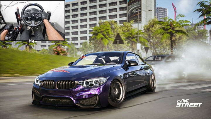 BMW M4 Street Drifting | CarX Street PC | Steering Wheel Gameplay