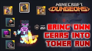 Tower Run with Own Gears [Glitch] How to Bring Own Items Into Tower Run, Minecraft Dungeons