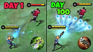 Day 1 vs Day 100 of playing mlbb