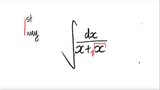 1st/4 ways: integral ∫1/(x + √x) dx