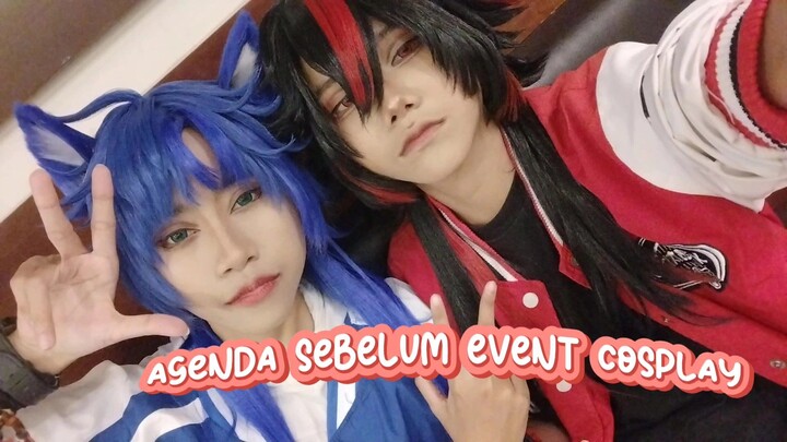 prepare wig and cosplay sonic the hedgehog