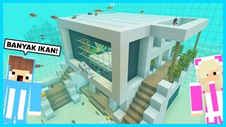 MIPAN & ZUZUZU Buat Rumah Di Dalam Aquarium Paling Besar! BANYAK IKAN - Minecraft Survival