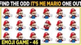 It's Me Mario Odd One Out Emoji Puzzles No 46 | Find The Odd Emoji One Out | Spot The Odd One Out