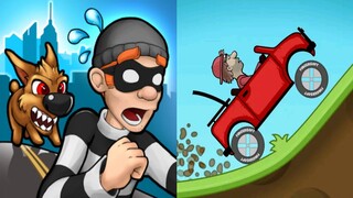 Robbery Bob vs Hill Climb Racing Part 4