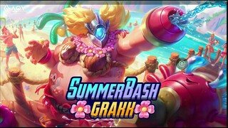 【AOV】Skin Baru Summer Bash Grakk | ARENA OF VALOR | LiênQuân | ROV | 傳說對決