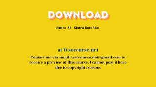 (WSOCOURSE.NET) Sintra AI – Sintra Bots Max