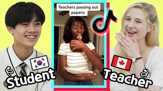 Teachers and Teen React To Student TikToks for the First Time!!