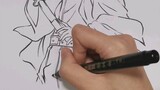 [Marker] Menggambar Zenitsu dengan Goresan Garis yang Indah