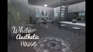 Bloxburg | | White Aesthetic House | | (SpeedBuild)