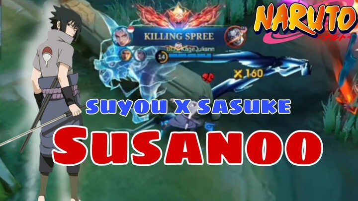 Review Skin Suyou Kolaborasi Naruto " Sasuke " Mantep Semua Jurusnya ada di Skin ini👊👊