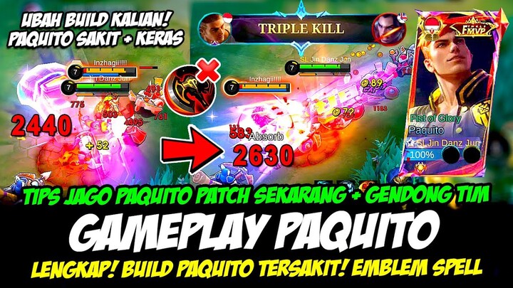 CARA MAIN PAQUITO AP BREN + TIPS JAGO PAQUITO EXP❗BUILD PAQUITO TERSAKIT 2024❗GAMEPLAY PAQUITO M5