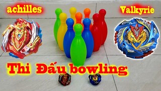 con quay valkyrie vs achilles thách đấu chơi Bowling và cái kết