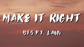 Make It Right BTS Lyrics