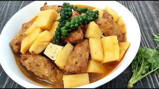 Món ăn Chay dễ làm l Cách làm Thịt Cục Chay nấu măng tươi ngon lạ hương vị chuẩn l Hồng Thanh Food