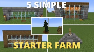 5 EASY Starter Farms For Beginners In Minecraft Bedrock 1.18 | Quickfindme