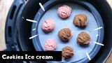 [Cookies Ice cream  air fry] คุกกี้ไอกรีม คุกกี้เนย รูปทรงไอศกรีม อบด้วยหม้อทอดไร้น้ำมัน