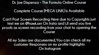 Dr. Joe Dispenza Course The Formula Online Course Bundle  download