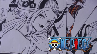 Black Maria - One Piece || Black and White Art (SPEED DRAWING)