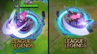 Wild Rift Academia Katarina vs LOL PC Academia Katarina