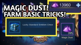 BASIC MAGICDUST FARM TRICKS | SKIN GIVE AWAY 500 DIAS MLBB2.0