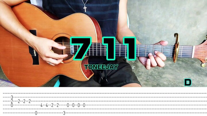 7 11 - TONEEJAY - Fingerstyle Guitar (Tabs) Chords + Lyrics