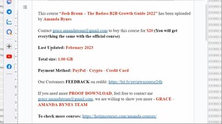 [$20] Josh Braun – The Badass B2B Growth Guide 2022