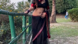 Rupsa Saha Black Saree