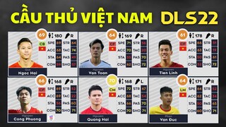 Top 30 Cầu thủ Việt Nam Dream League Soccer 2022