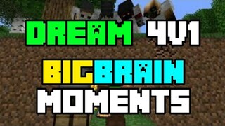 Dream Minecraft Speedrunner vs 4 Hunters Best/Lucky Moments | Big Brain