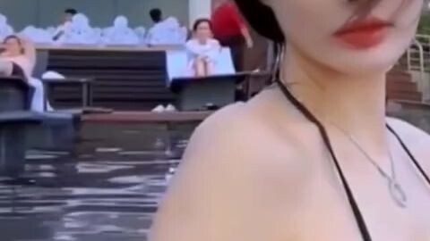 Sexy Korean at swimming pool..