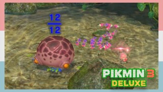 Pikmin Dragging Calcified Crushblat Back To Onion Base | Pikmin 3 Deluxe