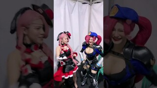 Lesley dan layla goyang ajojing 😅 Cosplay mobile legend #shorts #viral