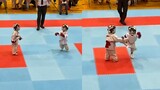 Trying to kill each other with c*ess? Two cute kids compete in Taekwondo, one of them jumps over 