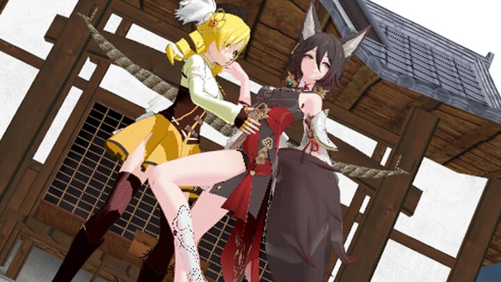 【Newbie MMD】Dangerous party between Miss Tingyun and Miss Tomoe Mami