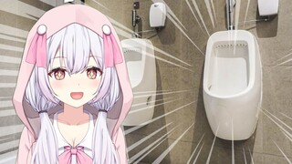 [Chinese subtitles] Japanese men's toilet shocked Japanese beautiful girl