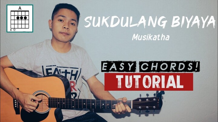 Sukdulang Biyaya(Guitar Tutorial)by Musikatha | EASY CHORDS!