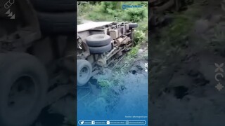 Truk Terbalik di Kilometer 18 Sabilambo Kolaka Sultra, Polisi Tidak Temukan Pengemudi