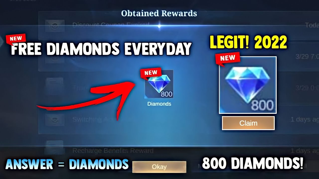 NEW APP 2021! FREE DIAMONDS CLAIM NOW! IN MOBILE LEGENDS 