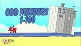 ODD Numbers from 1 to 100  - Fanmade Numberblocks