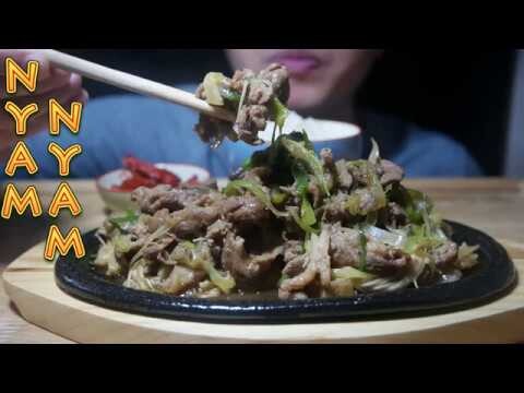 [Man&Woman-ASMR] Soysauce Pork Bulgogi mukbang eating sound -Korea food in Asia(간장 돼지 불고기 먹방)