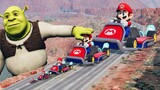 Big & Small Super Mario vs SHREK HAND SLAP | BeamNG.Drive