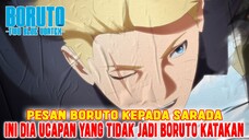 TERUNGKAP UCAPAN YANG TIDAK JADI BORUTO KATAKAN KEPADA SARADA❗BORUTO TWO BLUE VORTEX❗