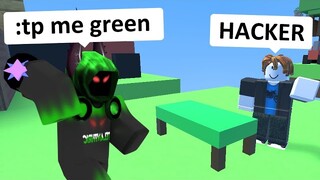 Trolling With FAKE ADMIN COMMANDS in Roblox BedWars...