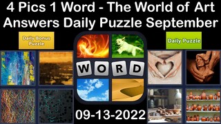 4 Pics 1 Word - The World of Art - 13 September 2022 - Answer Daily Puzzle + Bonus Puzzle