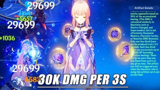 Kokomi & Ocean-Hued Clam 30k Off Field DMG Showcase - Genshin Impact 2.3 New Healer Meta