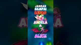 Jangan sampai lepas angela dan alice di rank untuk saat ini #contentcreatormlbb #wiamungtzy #alice