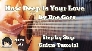 How Deep Is Your Love - Bee Gees Guitar Chords (Step by Step Guitar Tutorial)